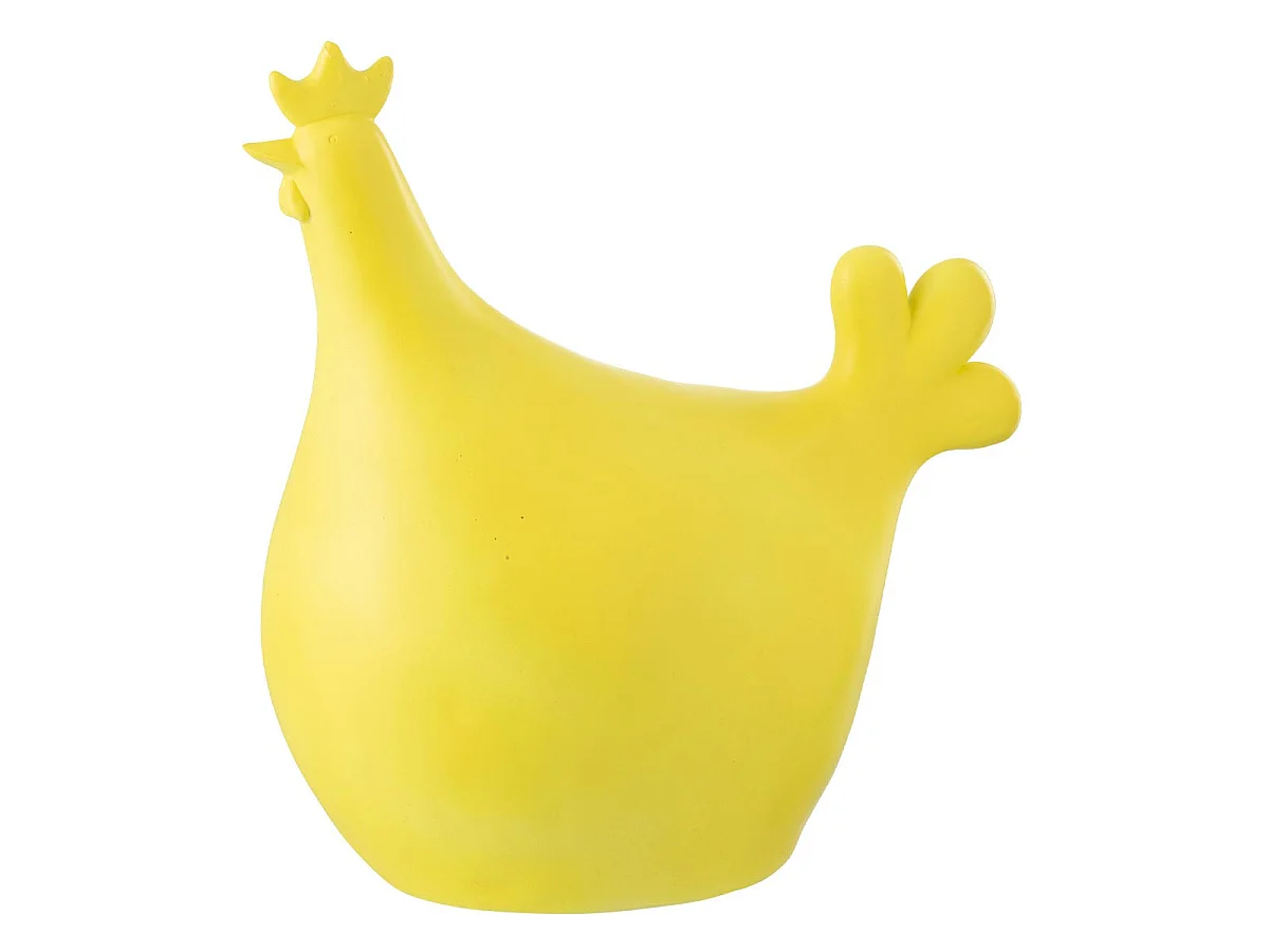 Statuette Coq Extérieur "Alfredo" 35cm Jaune