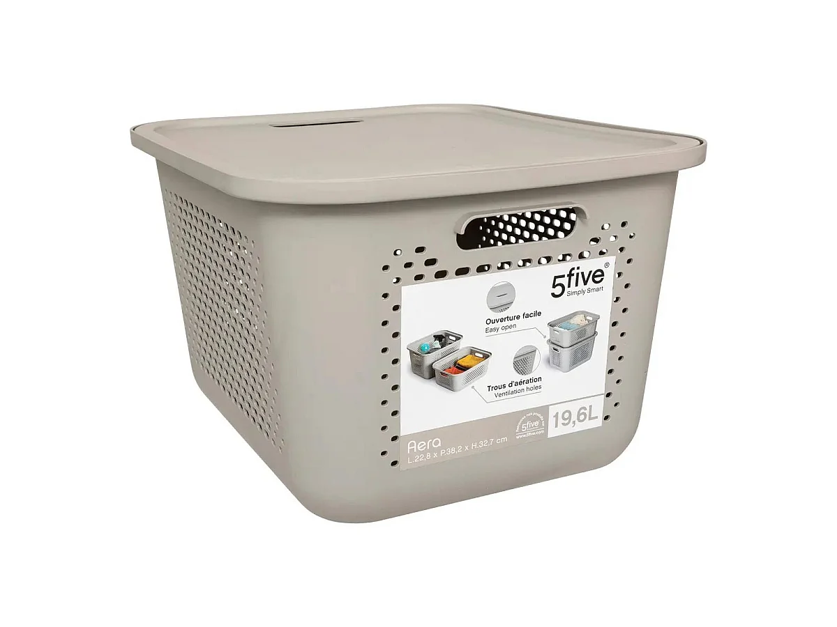 Boîte de Rangement "Area" 19,6L Lin