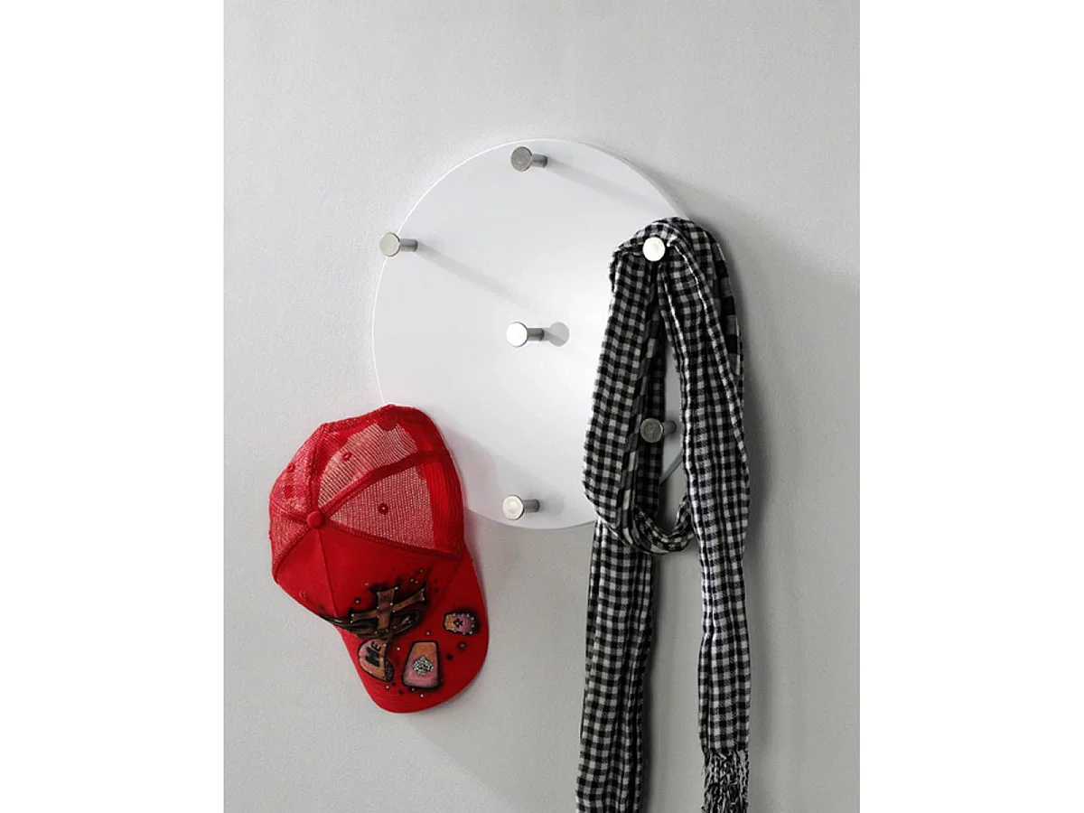 Patère Murale Ronde "Kely" 35cm Blanc