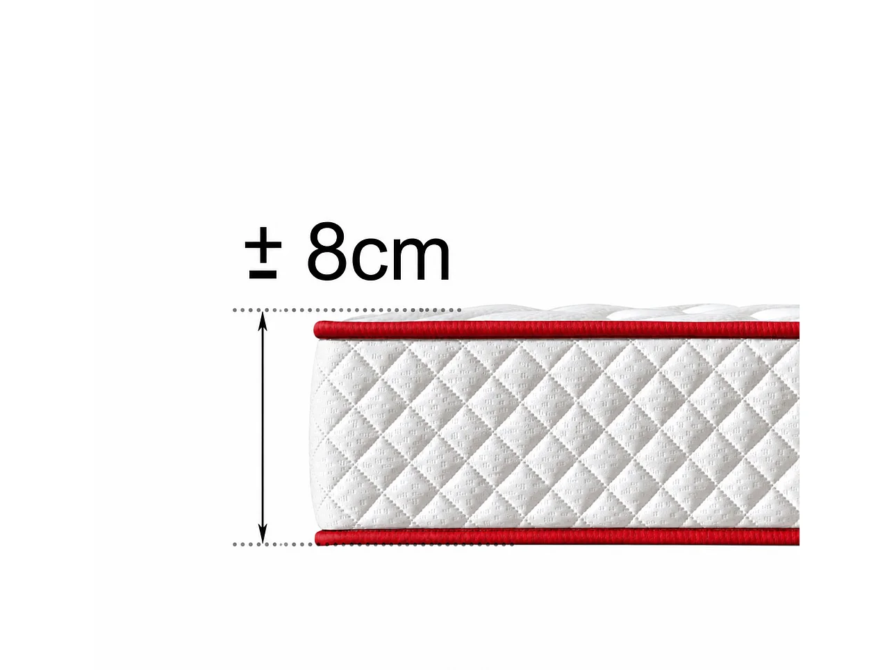 Matelas Mousse 135x190 - Confort Moyen - Pliable et Enroulable - Haute Densité - H8 cm