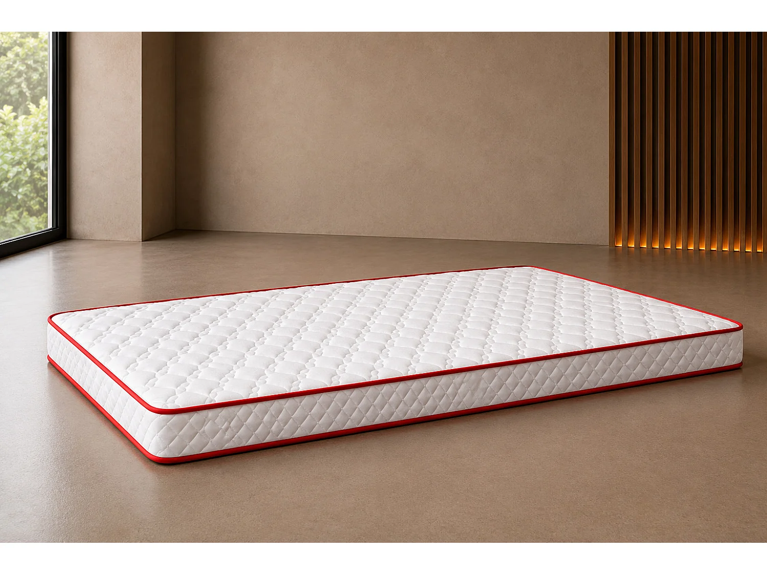 Matelas Mousse 140x190 - Confort Moyen - Pliable et Enroulable - Haute Densité - H8 cm