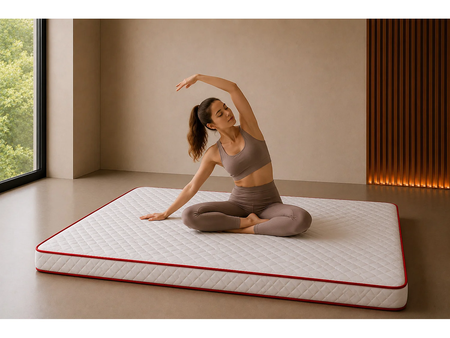 Matelas Mousse 140x190 - Confort Moyen - Pliable et Enroulable - Haute Densité - H8 cm