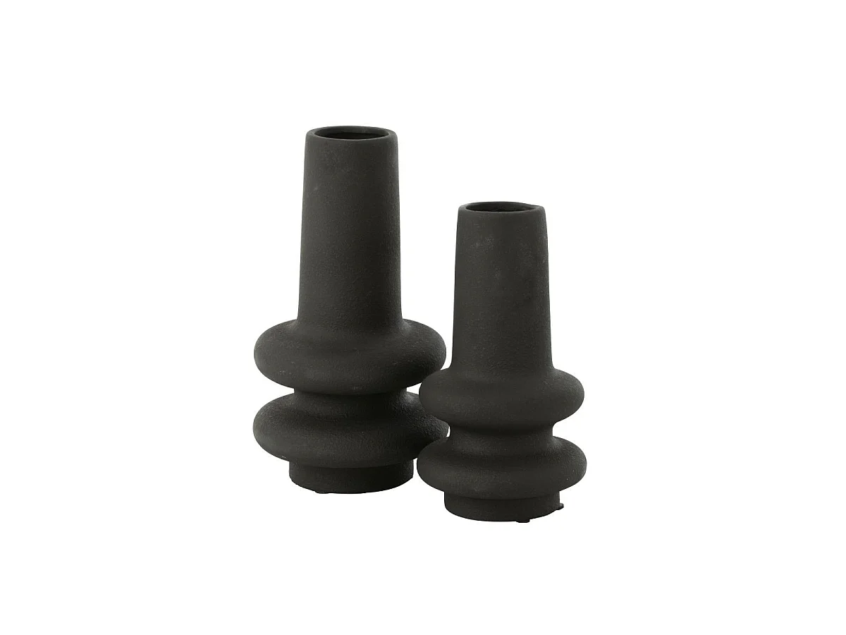 Vase Déco en Argile "Lyra" 32cm Noir