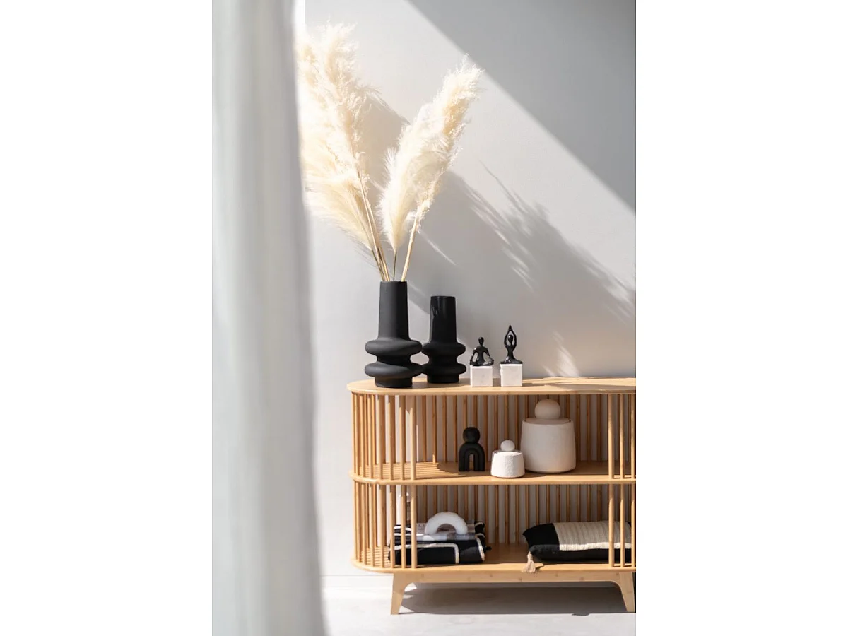 Vase Déco en Argile "Lyra" 32cm Noir