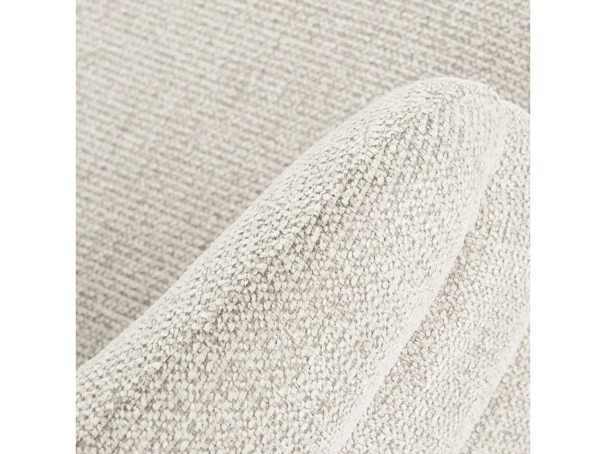 Chaise en tissu écru et pied central en métal beige Florine (lot de 2)