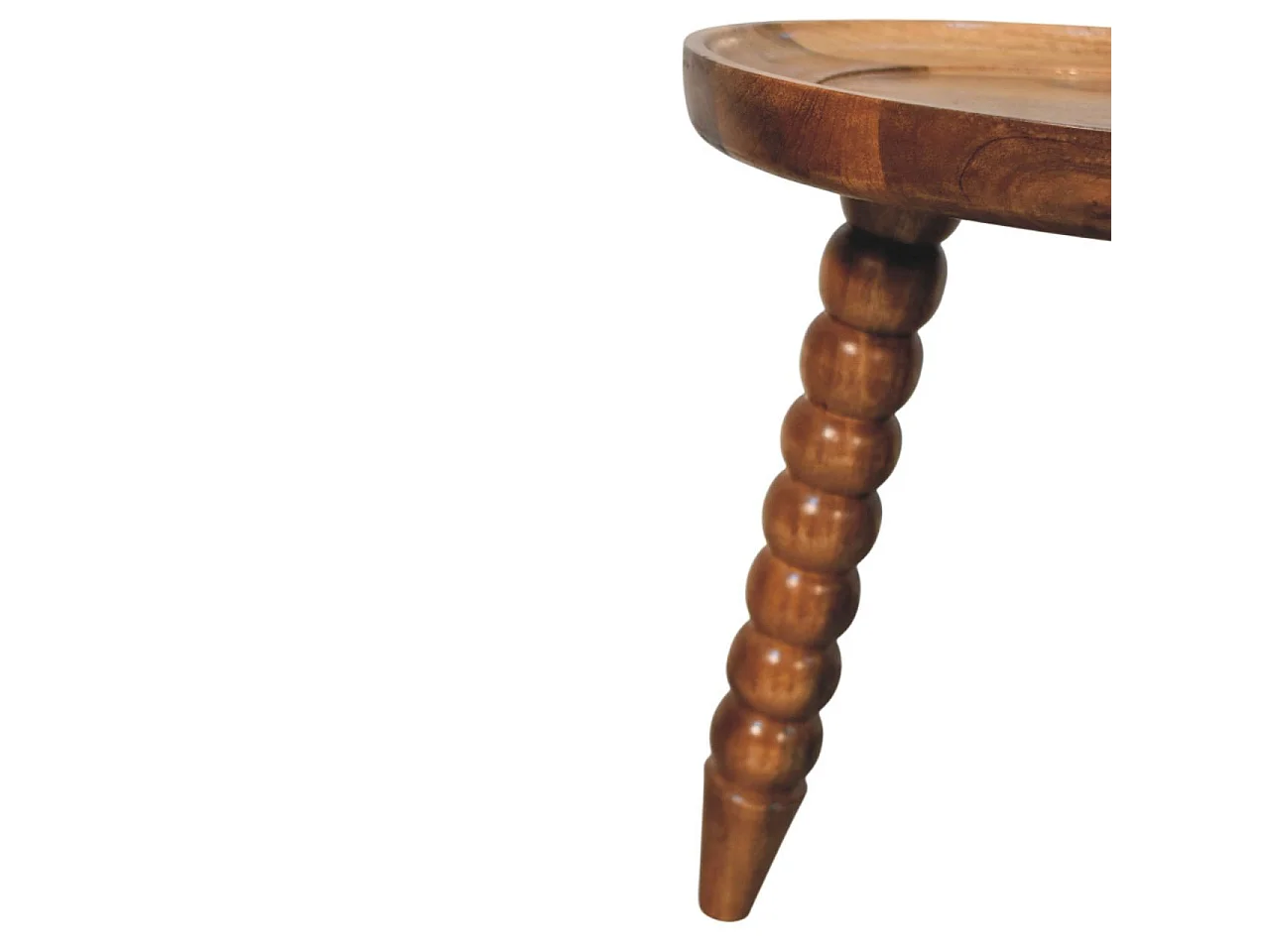 Artisan Furniture Solid Wood Spindle Tray Side Table, Brown