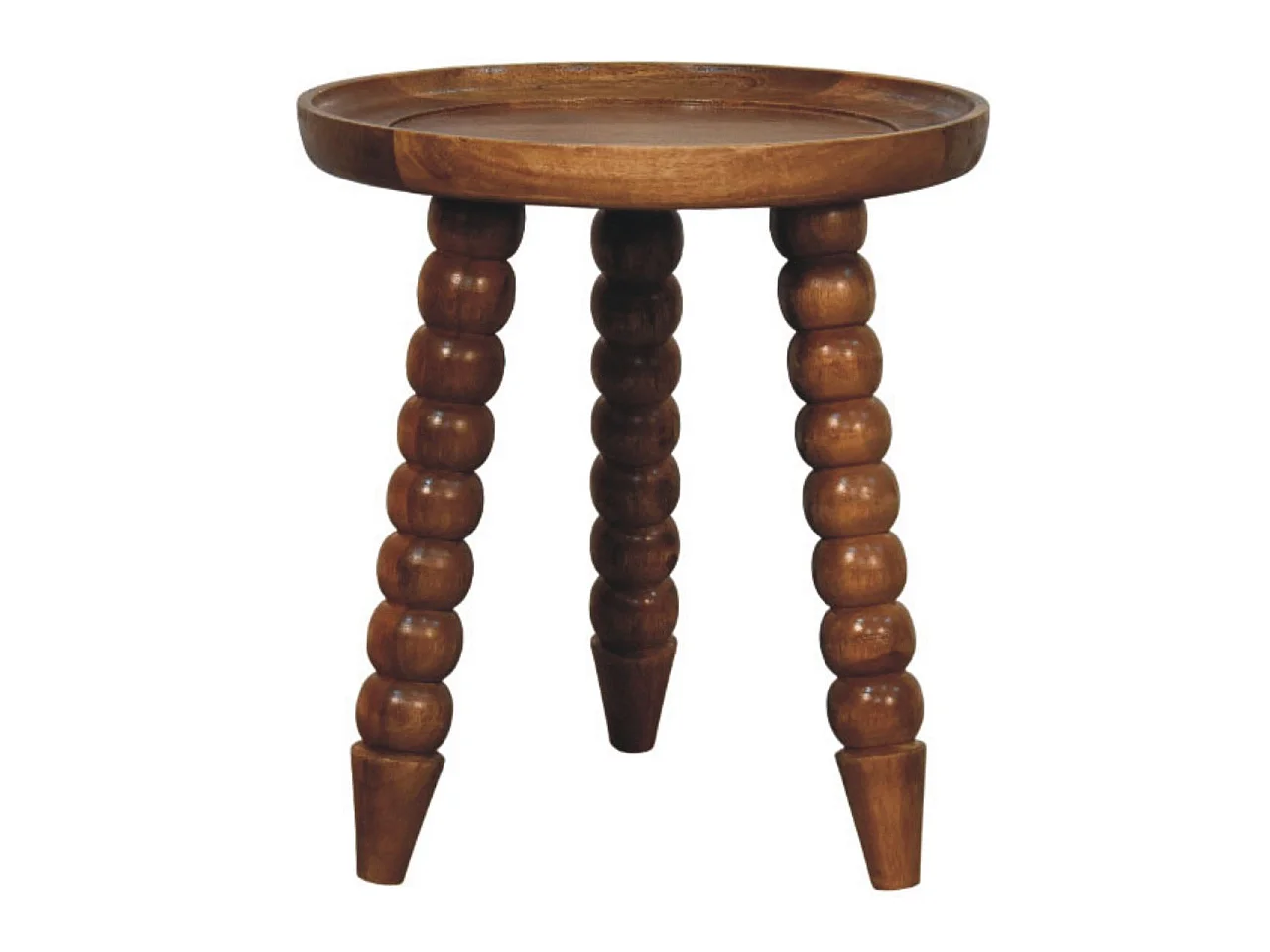 Artisan Furniture Solid Wood Spindle Tray Side Table, Brown