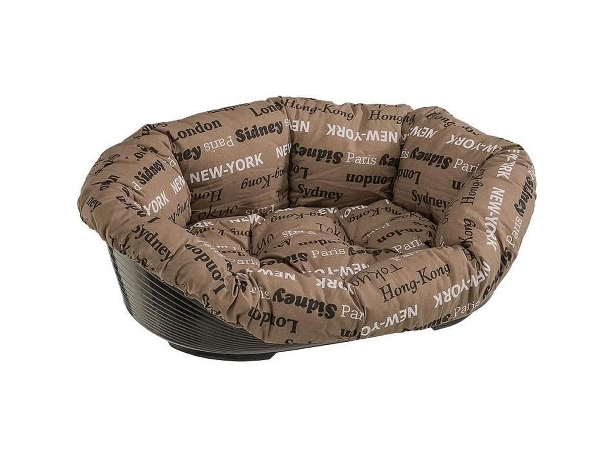 Panier pour animal Ferplast SOFA' en résine thermoplastique avec coussin en coton amovible