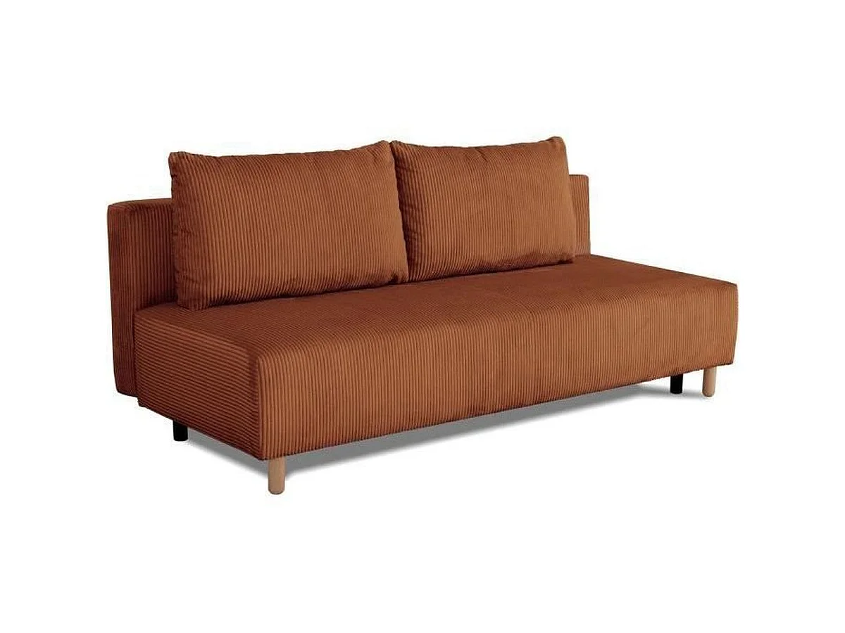 CASAPY GINO 3-Zits Omvormbare Bank met Opbergruimte, Corduroy Fluweel, Terracotta