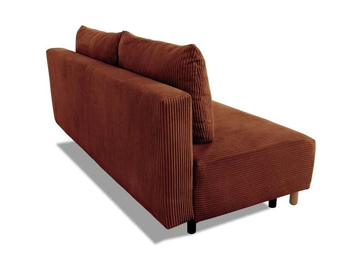 CASAPY GINO 3-Zits Omvormbare Bank met Opbergruimte, Corduroy Fluweel, Terracotta