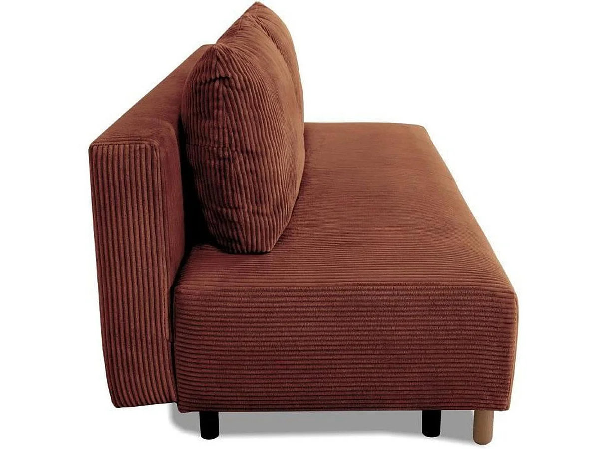 CASAPY GINO 3-Zits Omvormbare Bank met Opbergruimte, Corduroy Fluweel, Terracotta