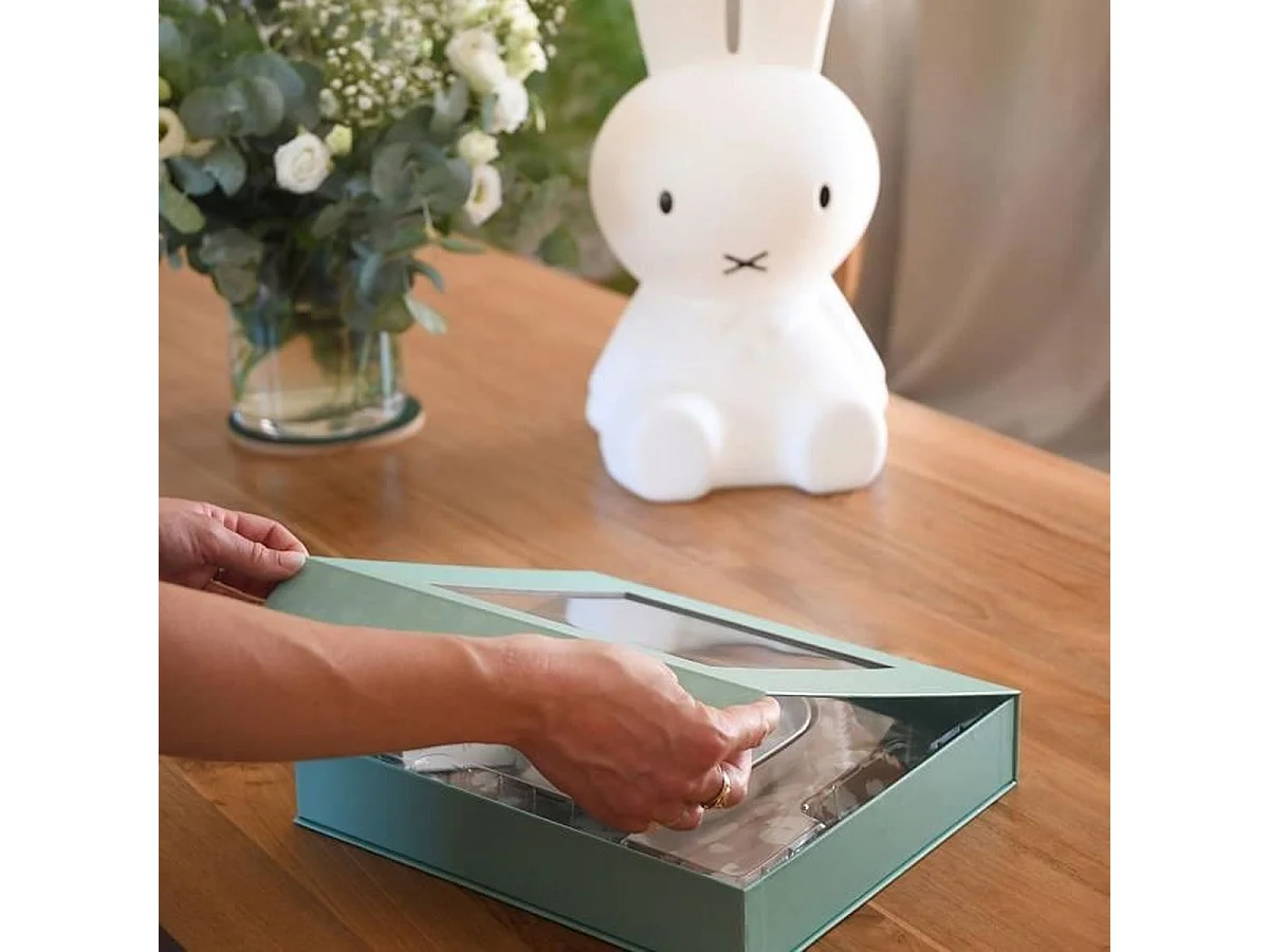 Coffret BÉABA Savannah Bloom Premiers repas — Assiette inox, couverts ergonomiques et bavoir manches longues