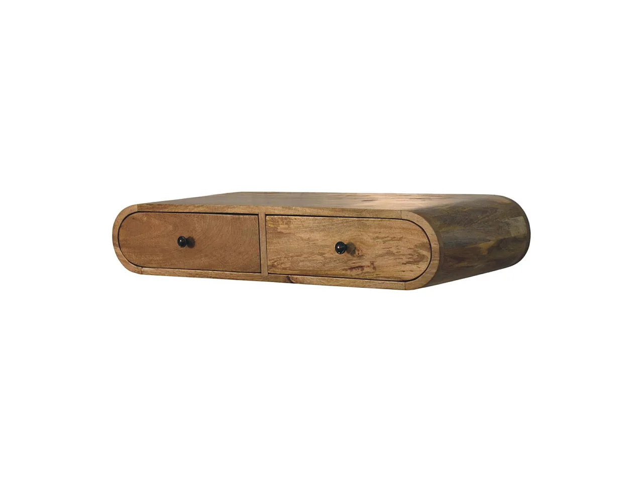 Artisan Furniture Contour veggkonsoll i heltre med 2 skuffer