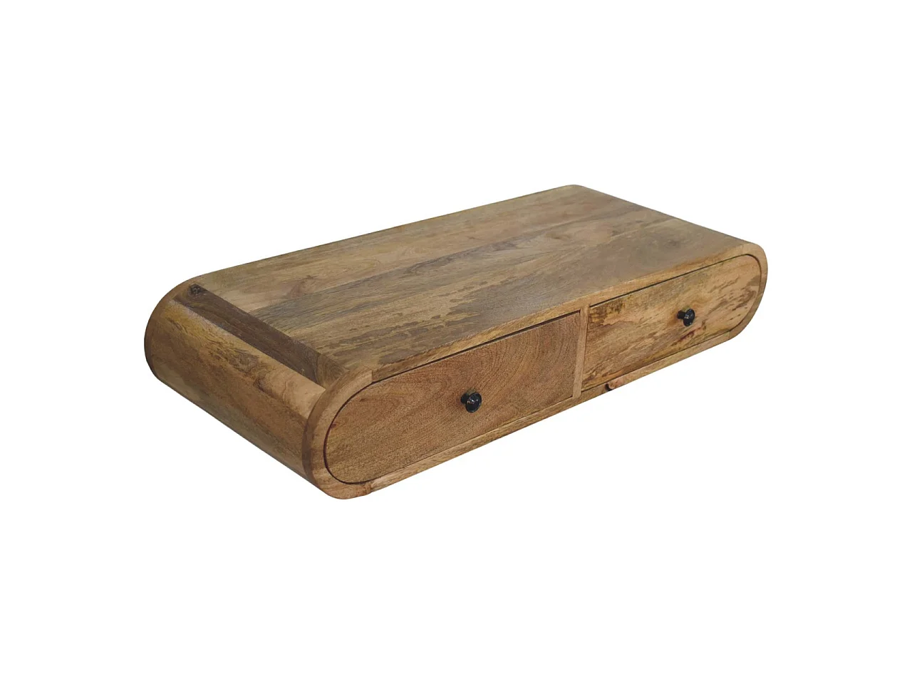 Artisan Furniture Contour veggkonsoll i heltre med 2 skuffer