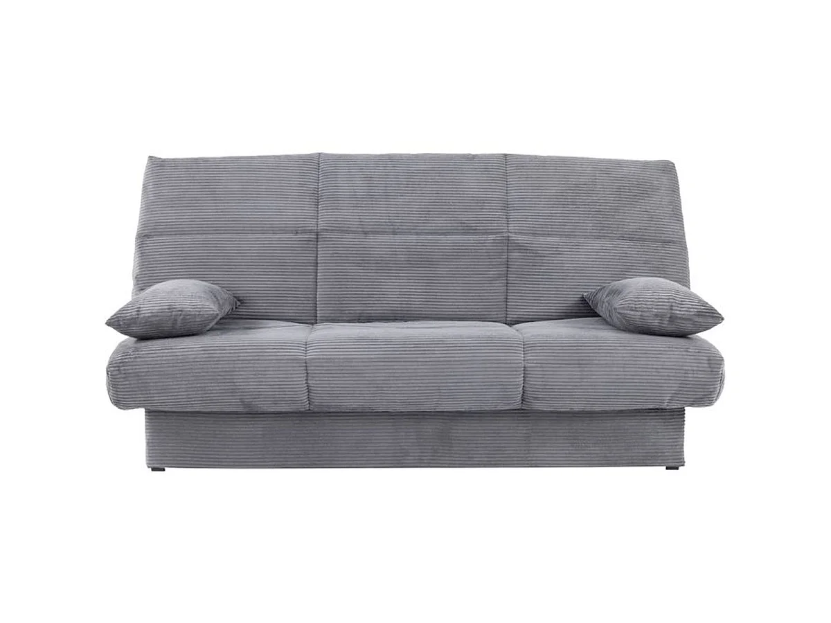CONFORTEAM CLEM canapé clic-clac 3 places velours côtelé anthracite 190 x 90 cm