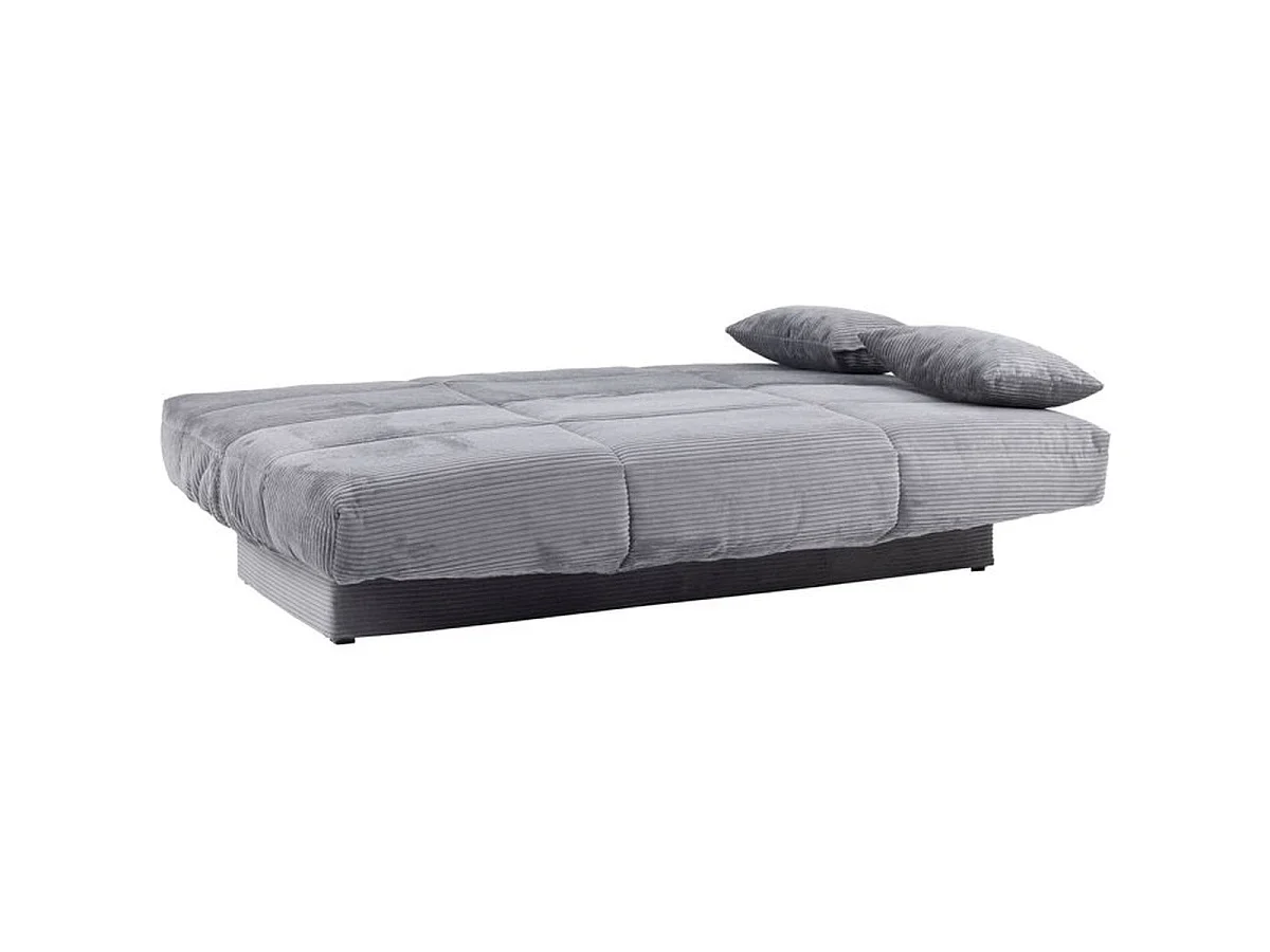 CONFORTEAM CLEM canapé clic-clac 3 places velours côtelé anthracite 190 x 90 cm
