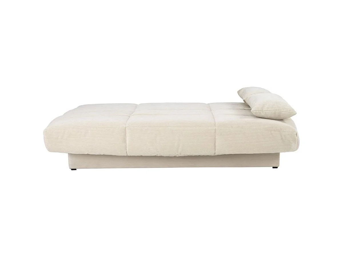 CONFORTEAM CLEM canapé clic-clac 3 places velours côtelé beige 190 x 90 x 92 cm