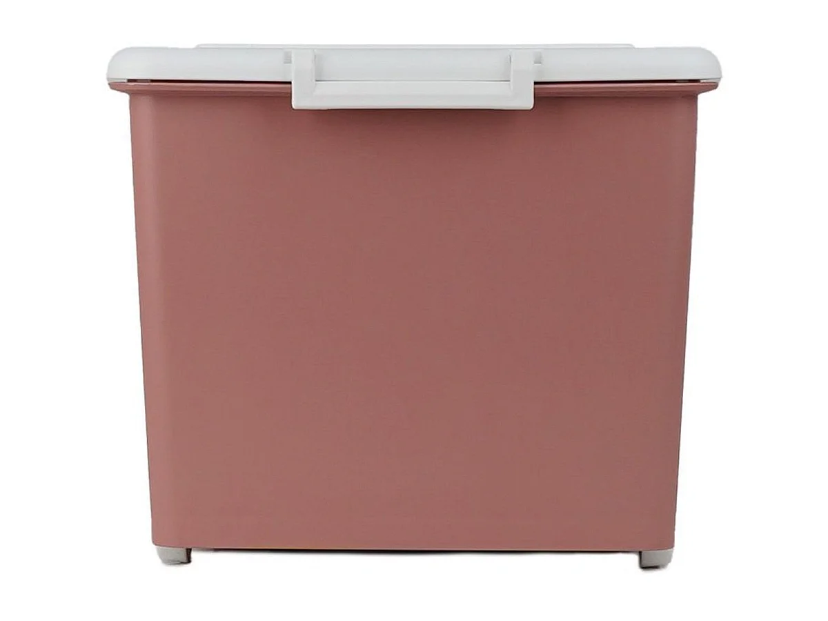 Thermobaby PLAYBOX Maxi lot de 3 coffres à jouets 42L Rose avec couvercles détachables blancs