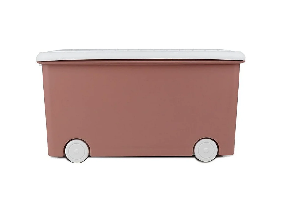 THERMOBABY PLAYBOX Medium Coffre à jouets à roulettes, Rose