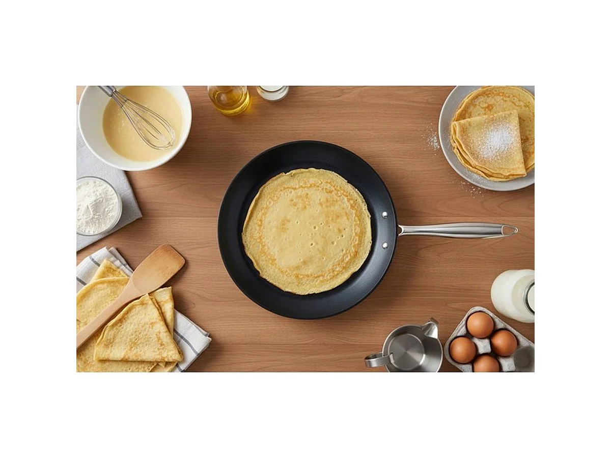 ARTHUR MARTIN Grand Chef Crêpière Ø28 cm en inox 18/10, revêtement céramique