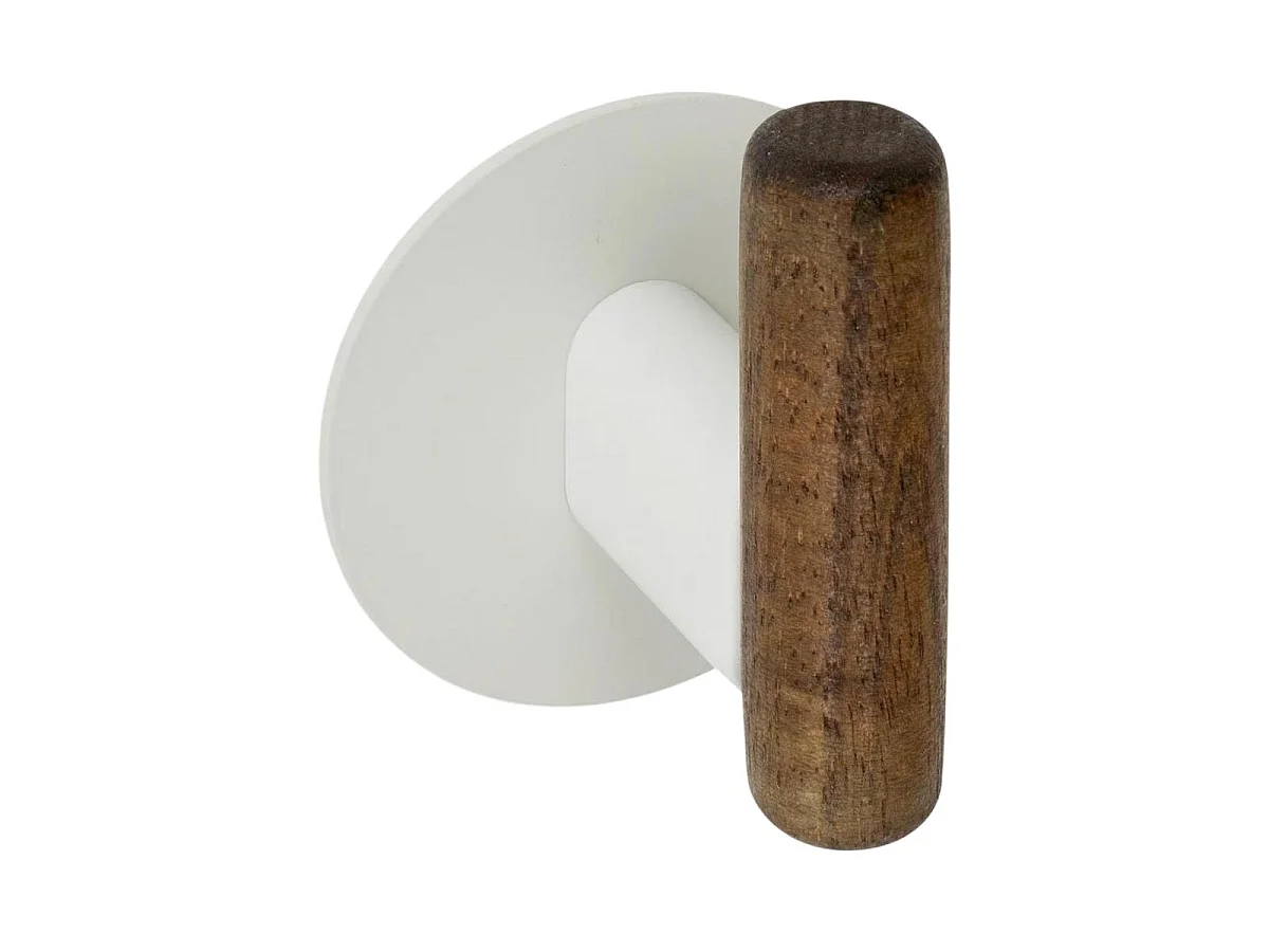 Lot de 2 Patères Adhésives "Cassie" 8cm Beige