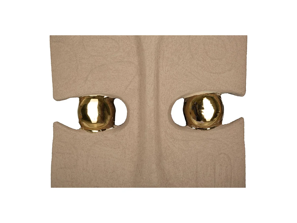 Lot de 2 Objets Muraux Déco "Dakar" 40cm Marron