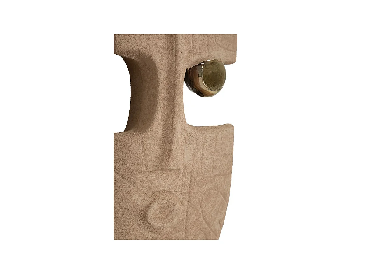 Lot de 2 Objets Muraux Déco "Dakar" 40cm Marron