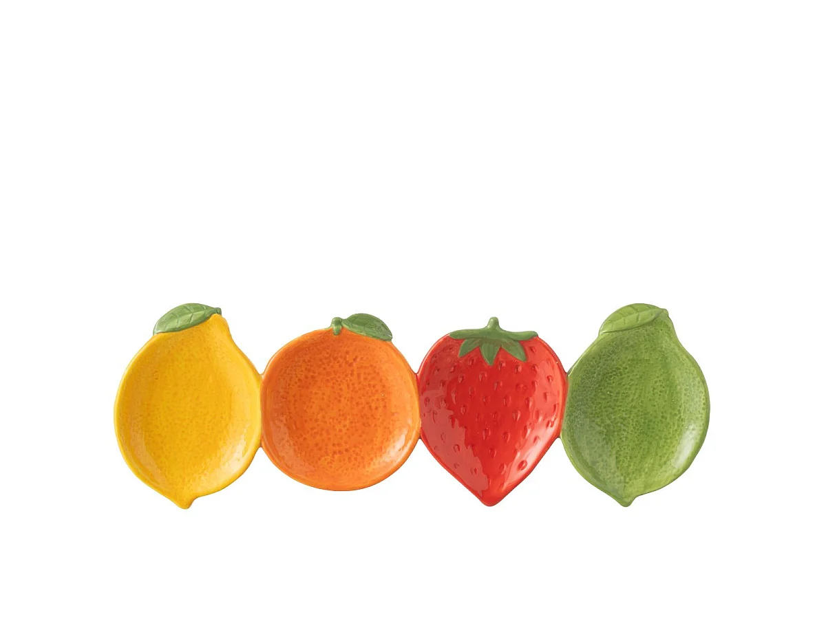 Coupelle Déco en Dolomite "Fruits" 37cm Multicolore