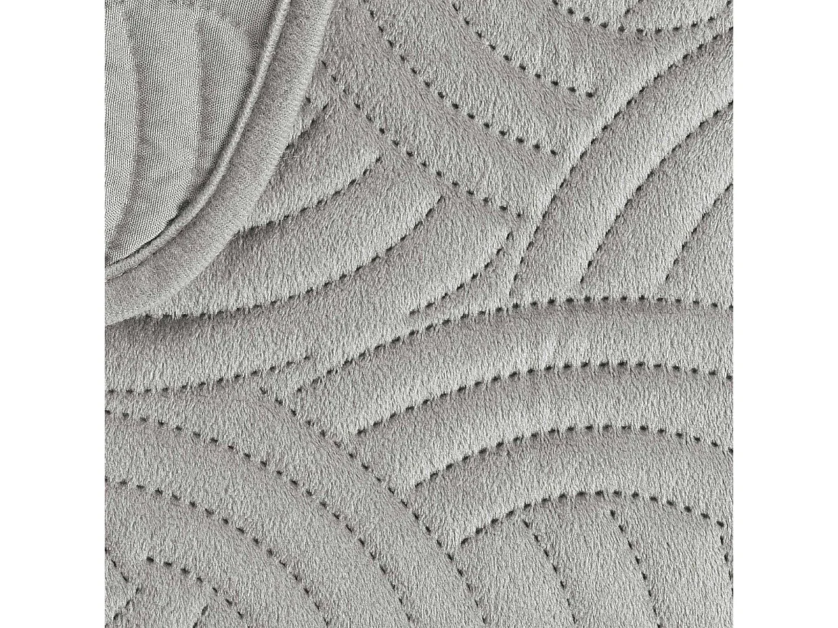 Couvre-Lit & 2 Housses de Coussin "Solange" 220x240cm Gris