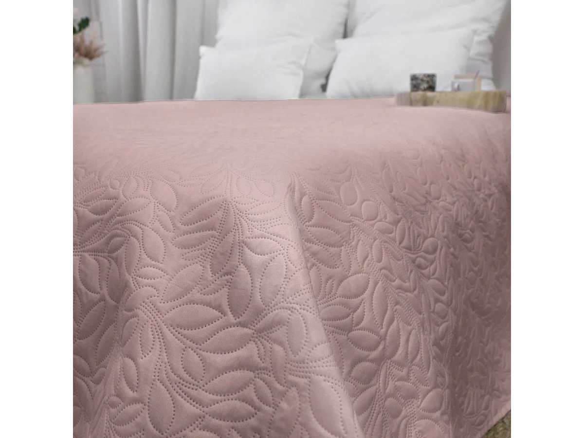 Couvre-lit en Microfibre "Rosa" 220x240cm Rose