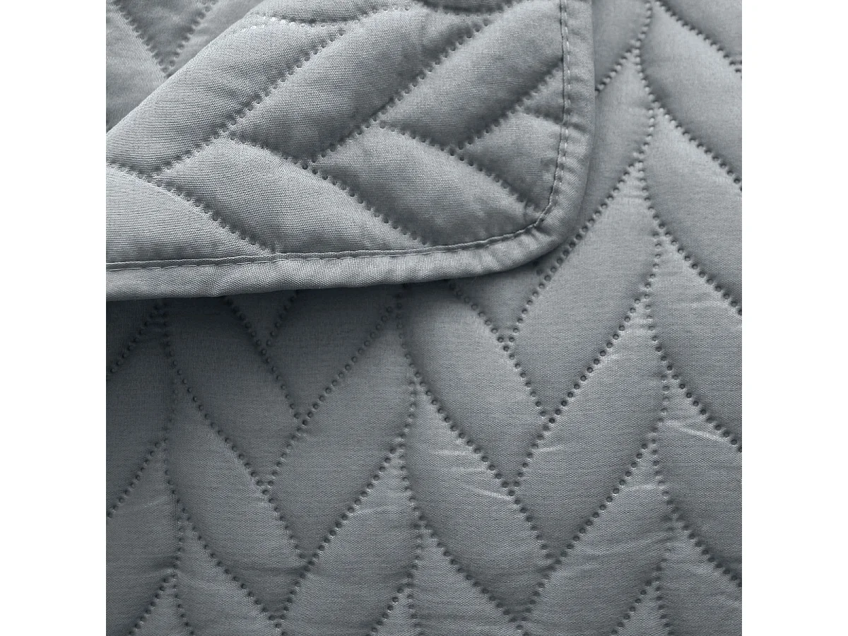 Couvre-lit en Microfibre "Tessa" 220x240cm Gris
