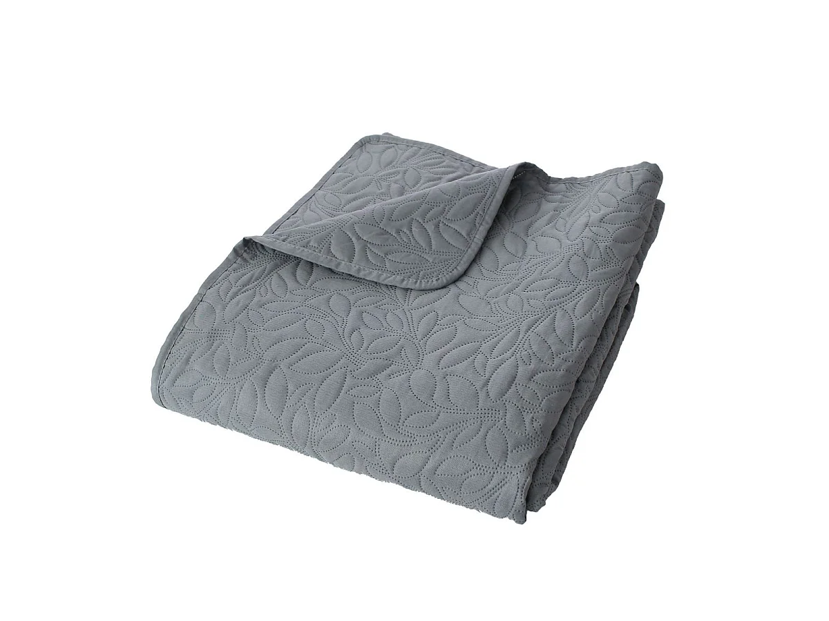 Couvre-lit en Microfibre "Rosa" 220x240cm Gris