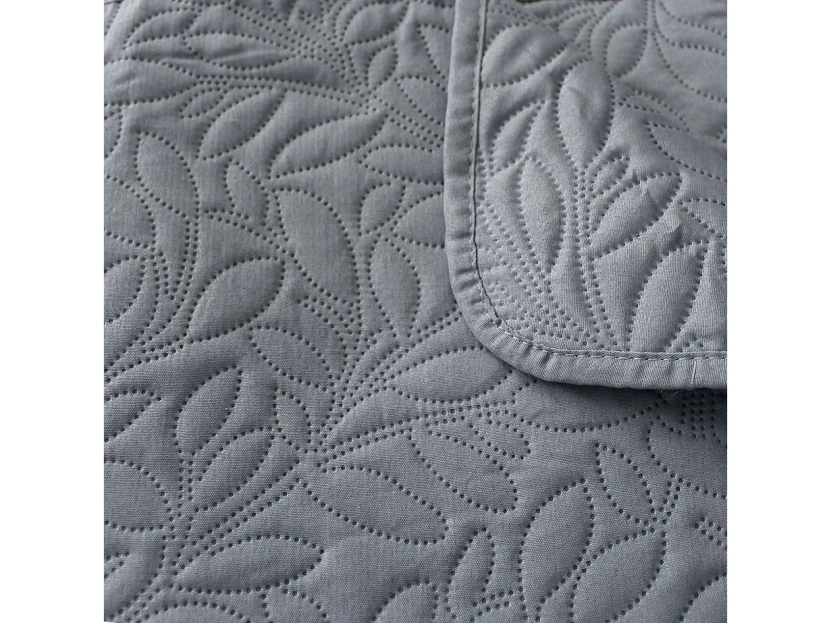 Couvre-lit en Microfibre "Rosa" 220x240cm Gris