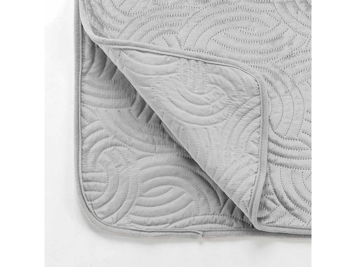 Couvre-Lit & 2 Housses de Coussin "Solange" 240x260cm Gris