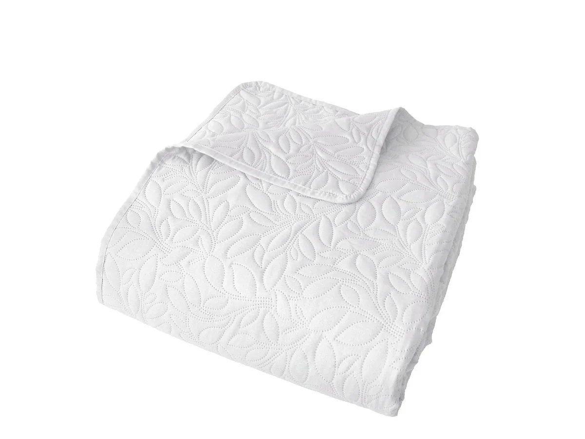 Couvre-lit en Microfibre "Rosa" 220x240cm Blanc