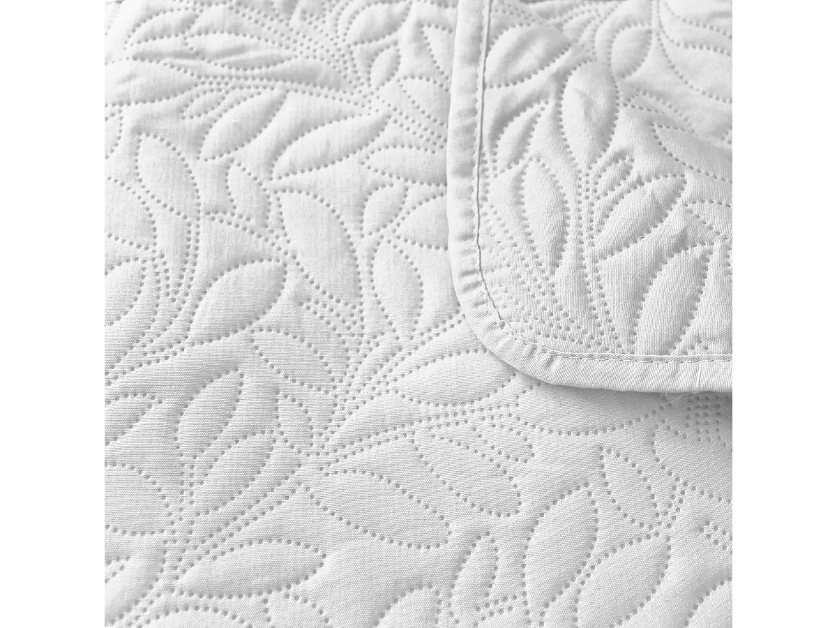 Couvre-lit en Microfibre "Rosa" 220x240cm Blanc