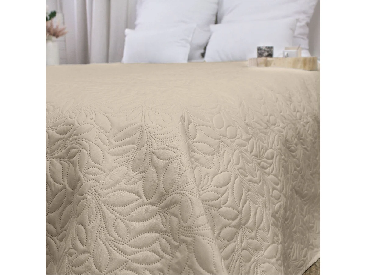 Couvre-lit en Microfibre "Rosa" 220x240cm Naturel