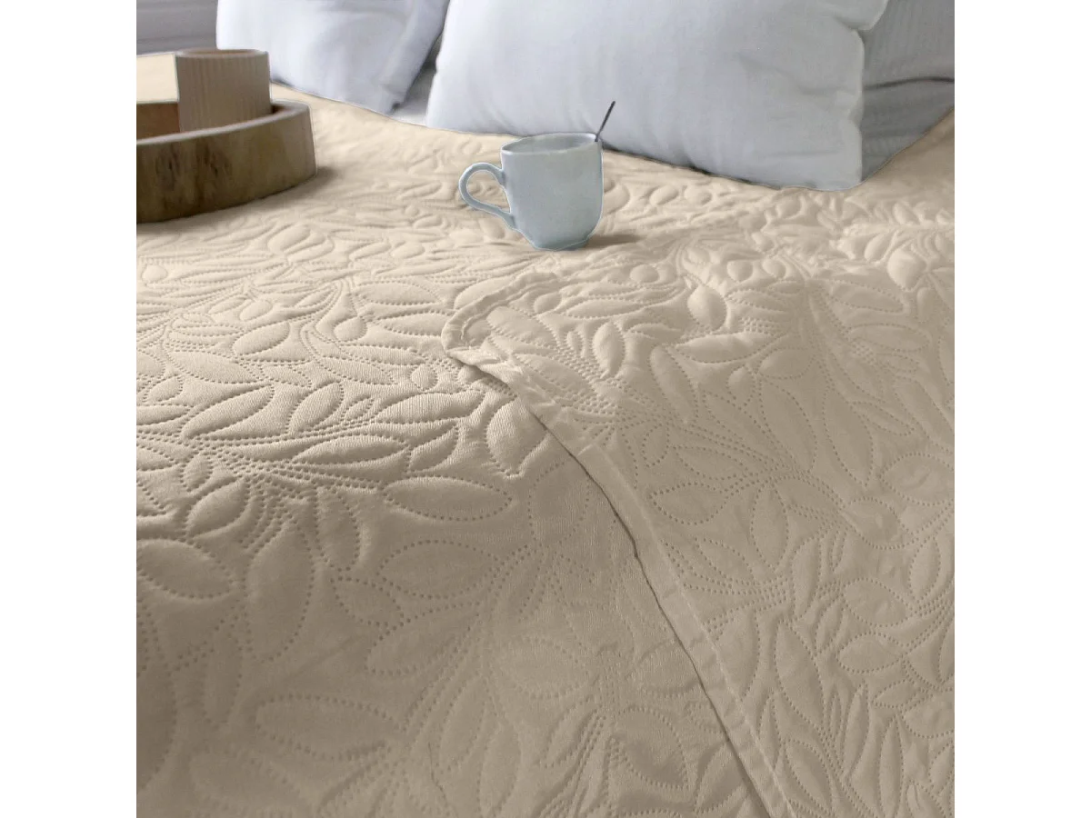 Couvre-lit en Microfibre "Rosa" 220x240cm Naturel
