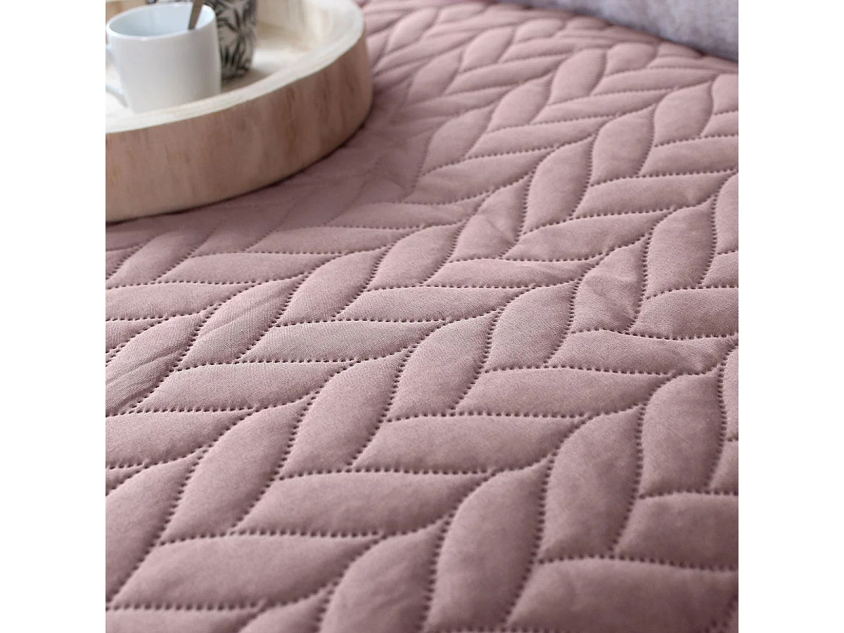 Couvre-lit en Microfibre "Tessa" 220x240cm Rose