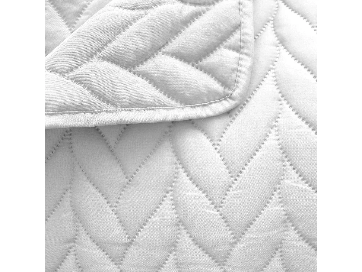 Couvre-lit en Microfibre "Tessa" 220x240cm Blanc