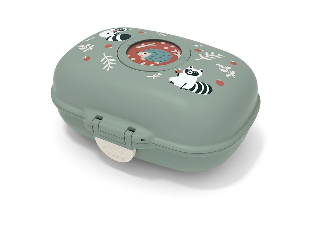 Monbento MB Gram Vert Raccoon - Boîte à goûter hermétique 600 ml
