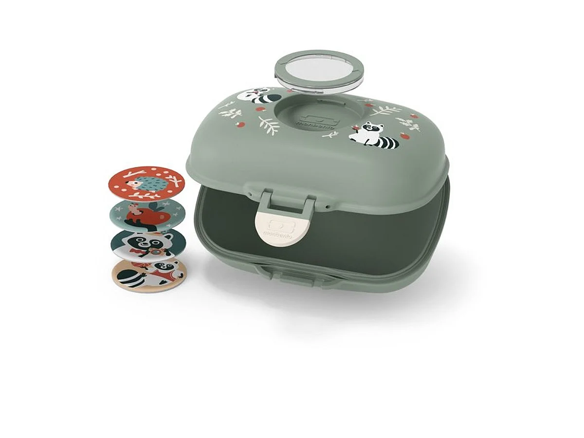 Monbento MB Gram Vert Raccoon - Boîte à goûter hermétique 600 ml
