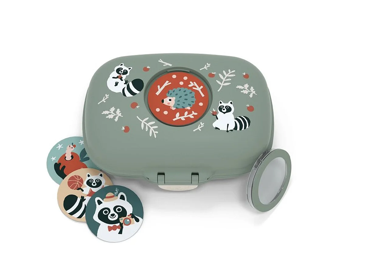 Monbento MB Gram Vert Raccoon - Boîte à goûter hermétique 600 ml