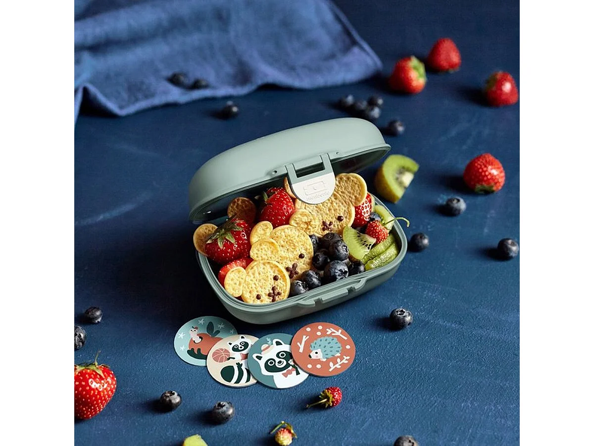 Monbento MB Gram Vert Raccoon - Boîte à goûter hermétique 600 ml