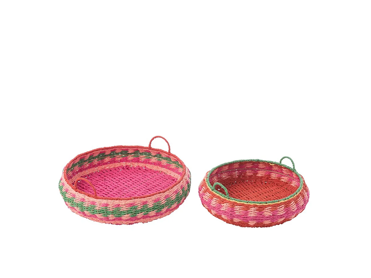 Lot de 2 Plateaux Déco "Dia" 50cm Multicolore