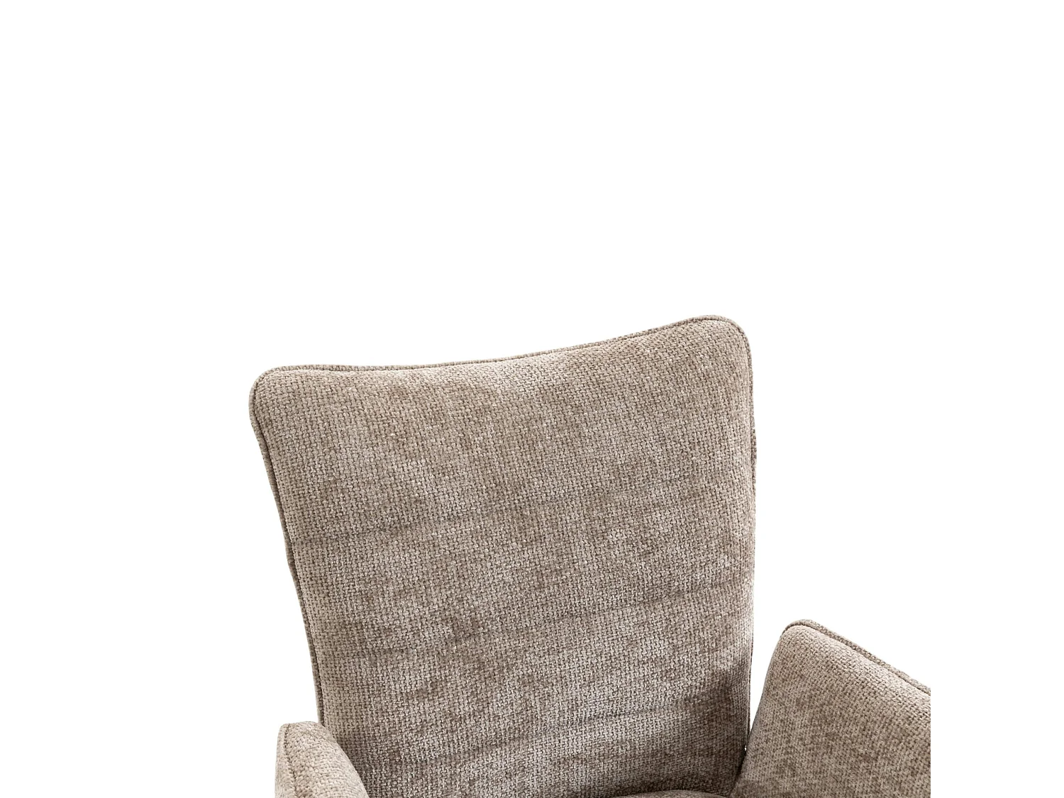 Fauteuil de table pivotant taupe en tissu texturé (x2) RIVANO