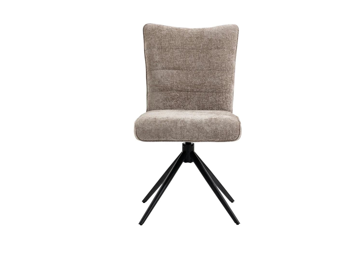Chaise pivotante taupe en tissu texturé (x2) RIVANO