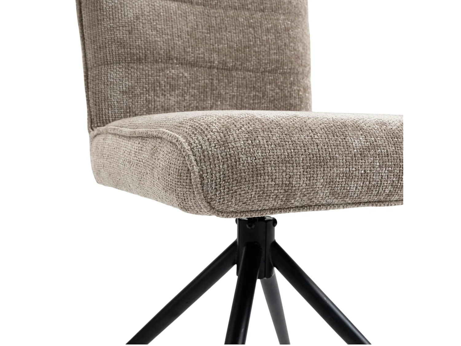 Chaise pivotante taupe en tissu texturé (x2) RIVANO