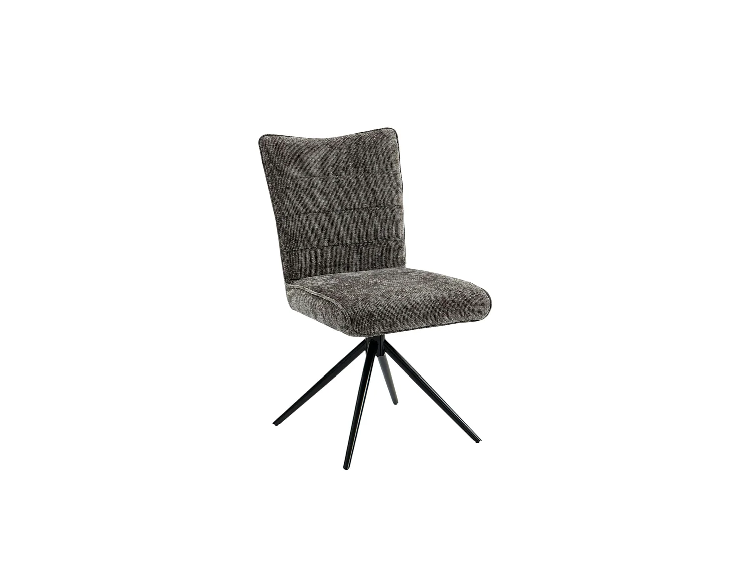 Chaise pivotante anthracite en tissu texturé (x2) RIVANO