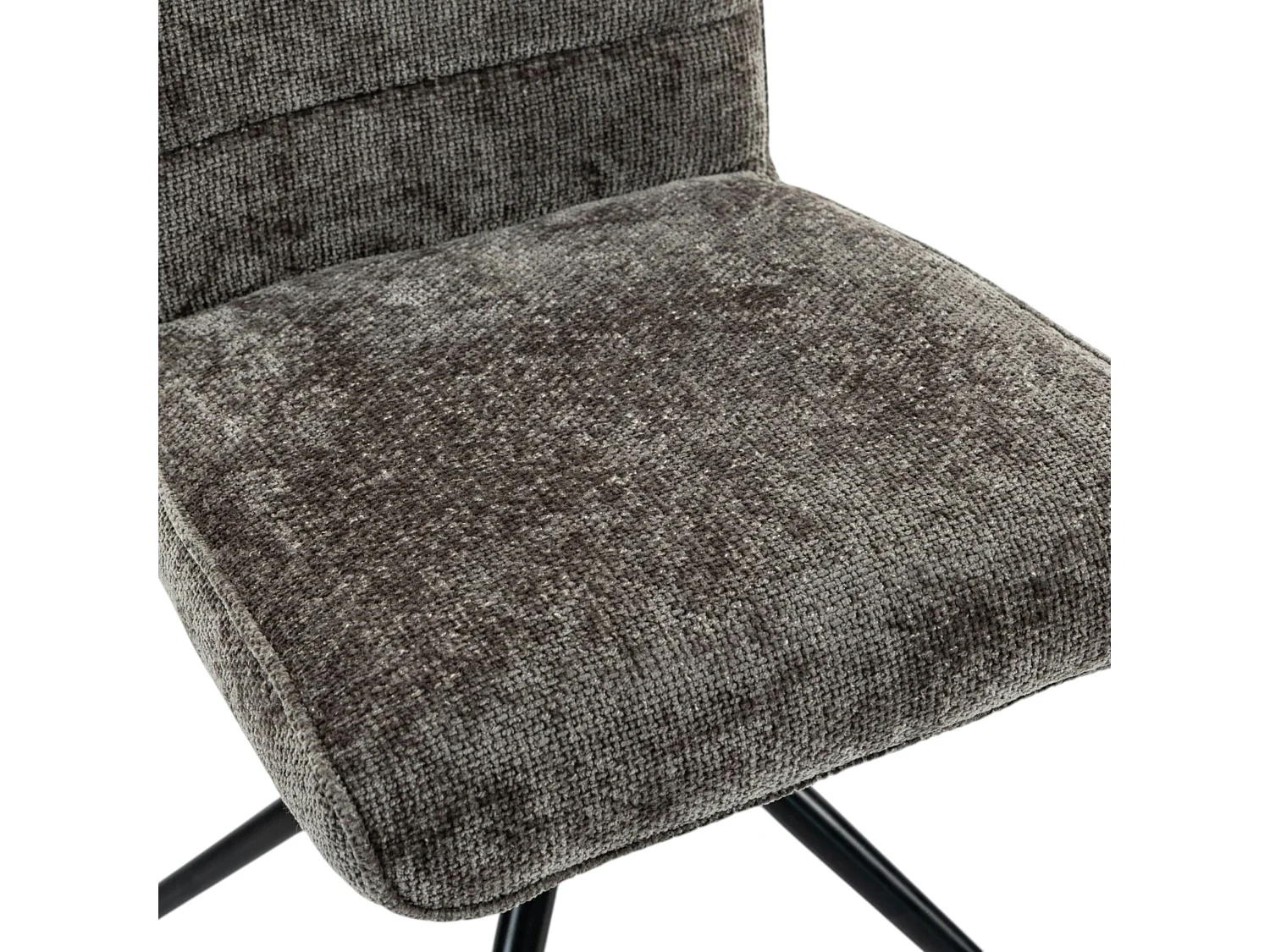 Chaise pivotante anthracite en tissu texturé (x2) RIVANO